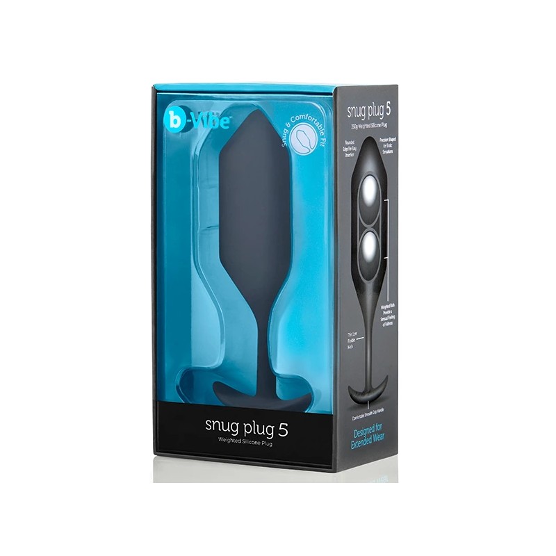 Plug analny - B-Vibe Snug Plug 5 Black